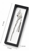 Silver Calla Lily & Moon Stone Tassel Hair Pin